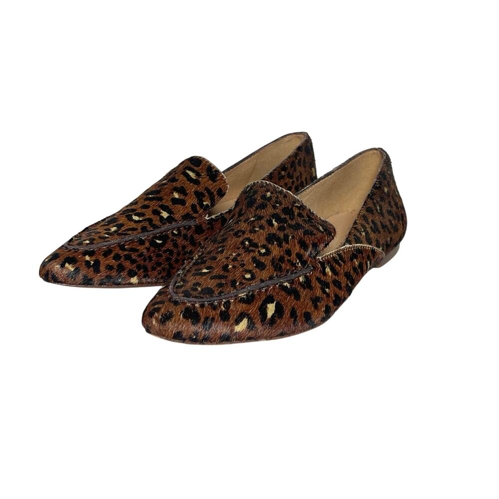 MADEWELL Women’s Frances Skimmer Animal Print Calf Hair Leather Flat